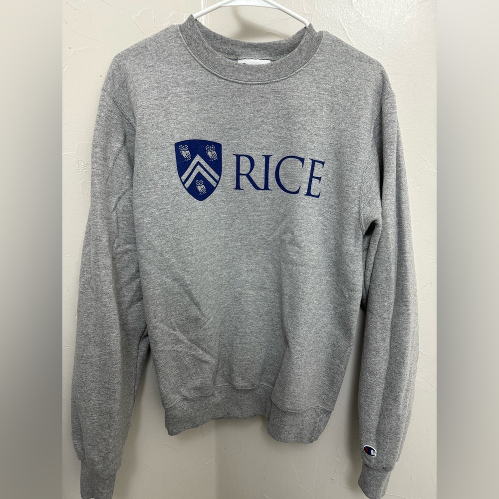 Champion brand Rice University grey sweatshirt